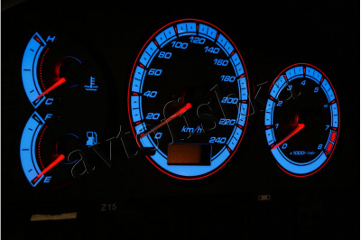 Mazda 626 GF (97-01) светодиодные шкалы (циферблаты) на панель приборов