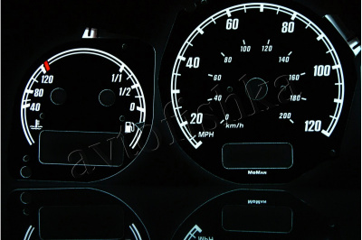 Volkswagen LT 1997-2004 дорестайл светодиодные шкалы (циферблаты) на панель приборов - дизайн 1