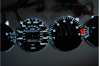 Porsche 928 и 944 светодиодные шкалы (циферблаты) на панель приборов - дизайн 2